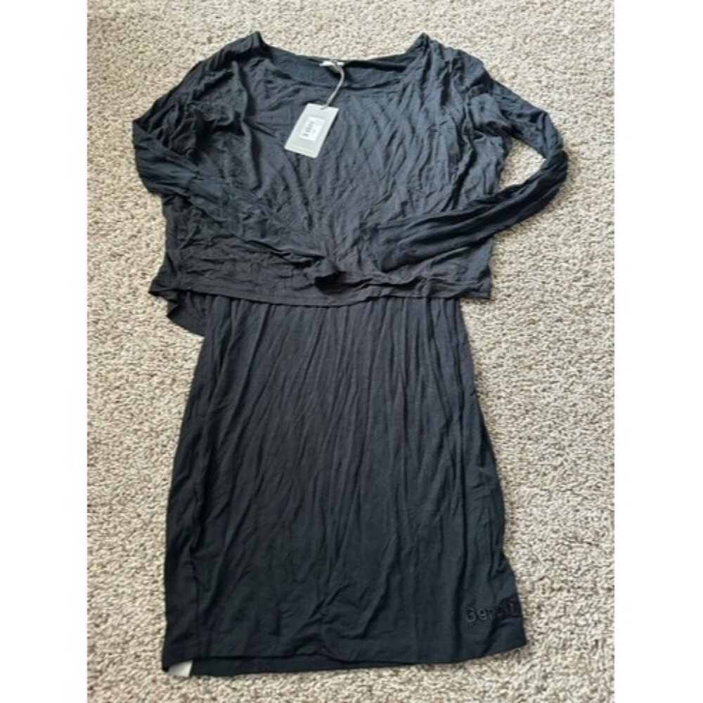 Bench Womens Black Pull Over Atheisure Long Sleeve Dress Stretchy Size Small